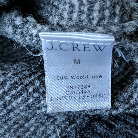 J. Crew Heathered Gray Thermal Wool Sweater G22 - Picture 6 of 7